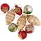 9ct. 2-Finish Silver & Red Glass Retro Reflector Ornaments